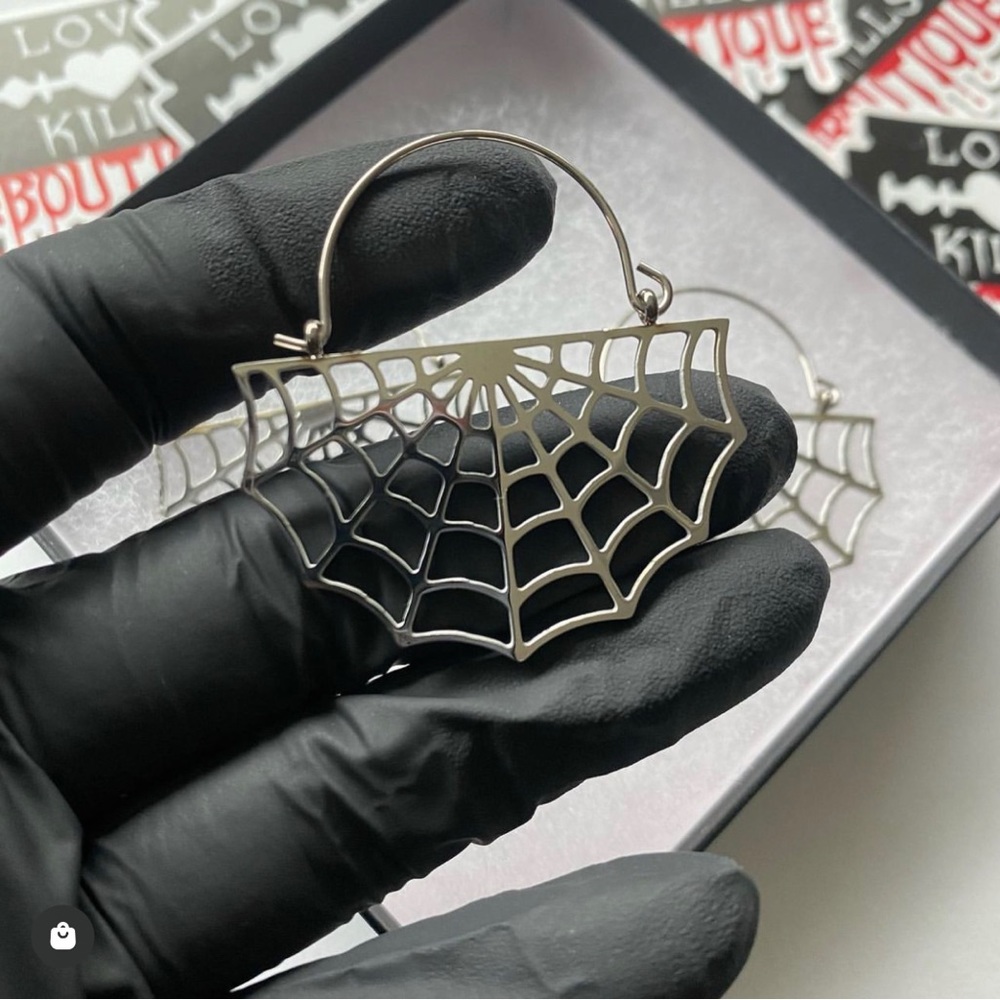 New Spiderweb Hoop Earrings